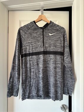 Nike Black & Gray Heather Dri-FIT Golf Quarter-Zip